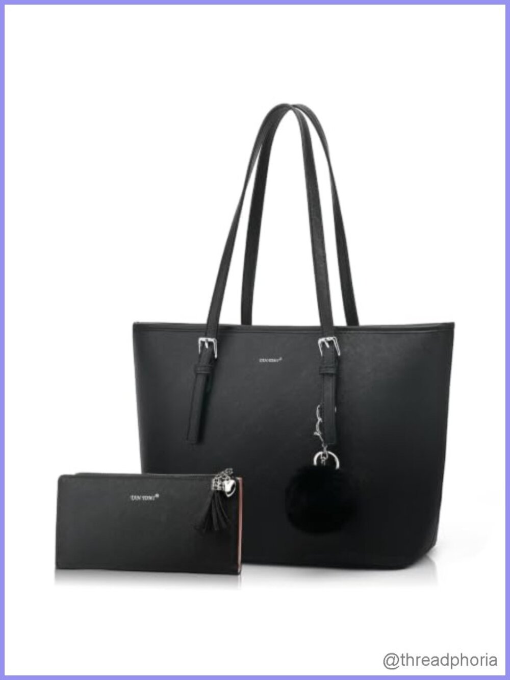 TANTOMI Tote Bag for Women PU Leather Shoulder Handbag Large Work Bag